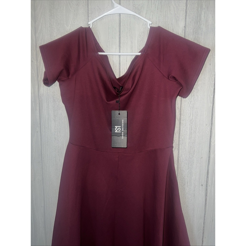 sarin mathews dress Women's XL Burgandy - Picture 7 of 7